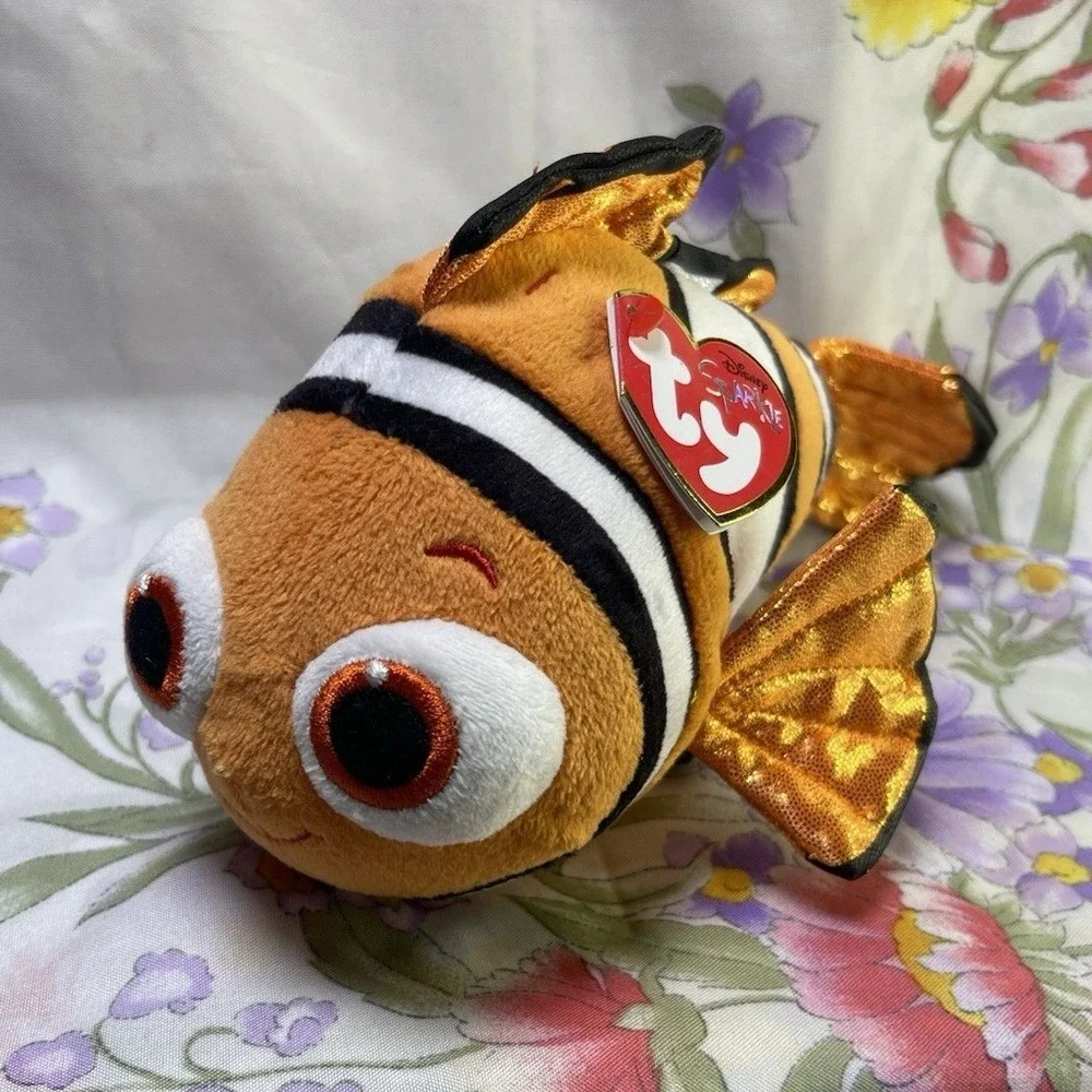 Ty‎ Beanie Baby Nemo Plush Disney Pixar Finding Dory Clownfish NWT 8